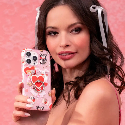 Love Letter Glitter Animals Phone Ring