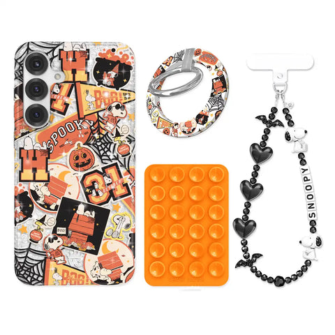 Snoopy Halloween Varsity Glitter Samsung Bundle Set