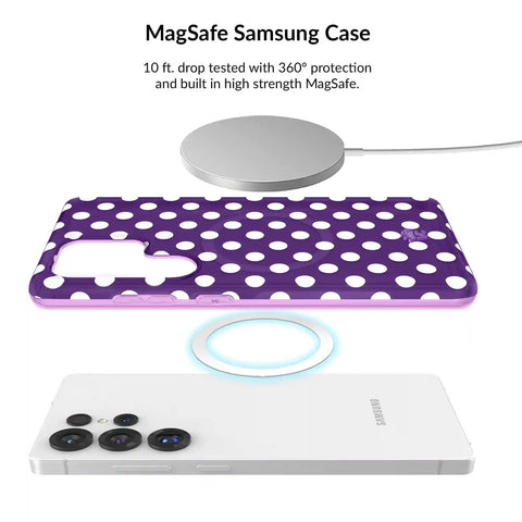 Violet Glow Polka Dot Samsung Bundle Set