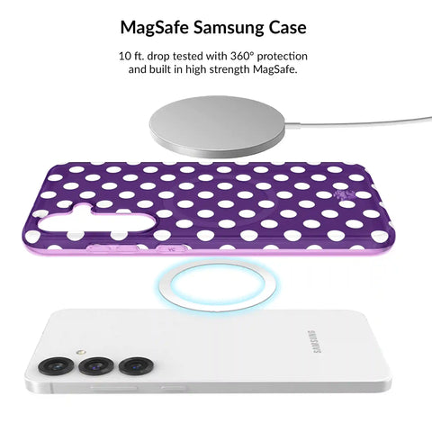 Violet Glow Polka Dot Samsung Bundle Set