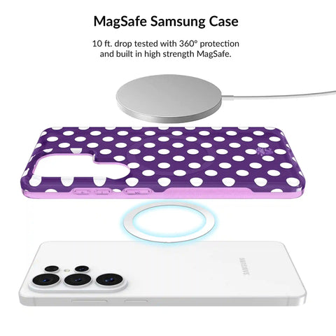 Violet Glow Polka Dot Samsung Bundle Set
