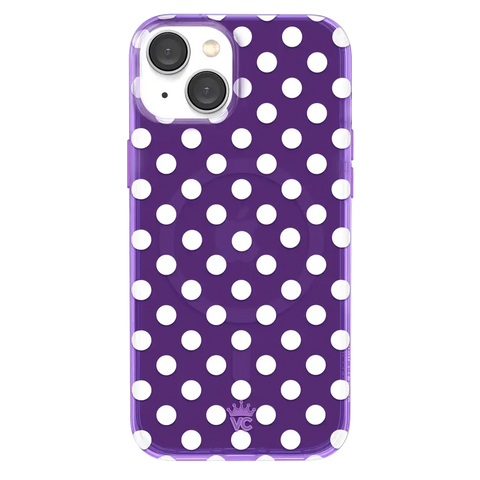 Violet Glow Polka Dot iPhone Case