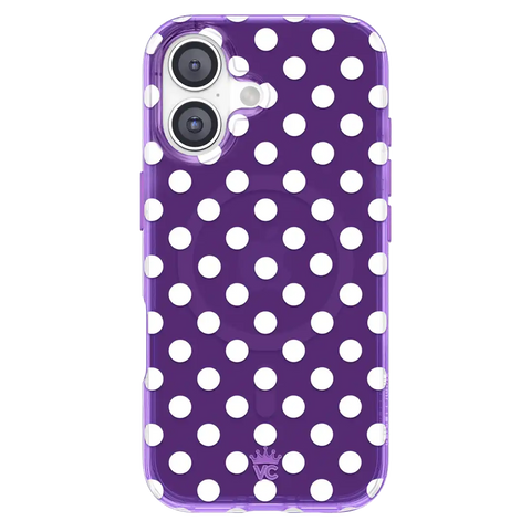 Violet Glow Polka Dot iPhone Case