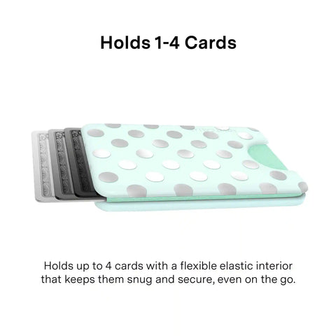 Mint Chrome Polka Dot MagSafe Wallet