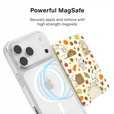 Snoopy Autumn Leaves MagSafe Wallet