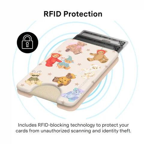 Teddy Scare Glitter MagSafe Wallet
