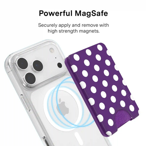 Violet Glow Polka Dot MagSafe Wallet