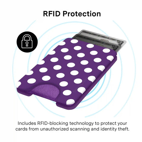 Violet Glow Polka Dot MagSafe Wallet