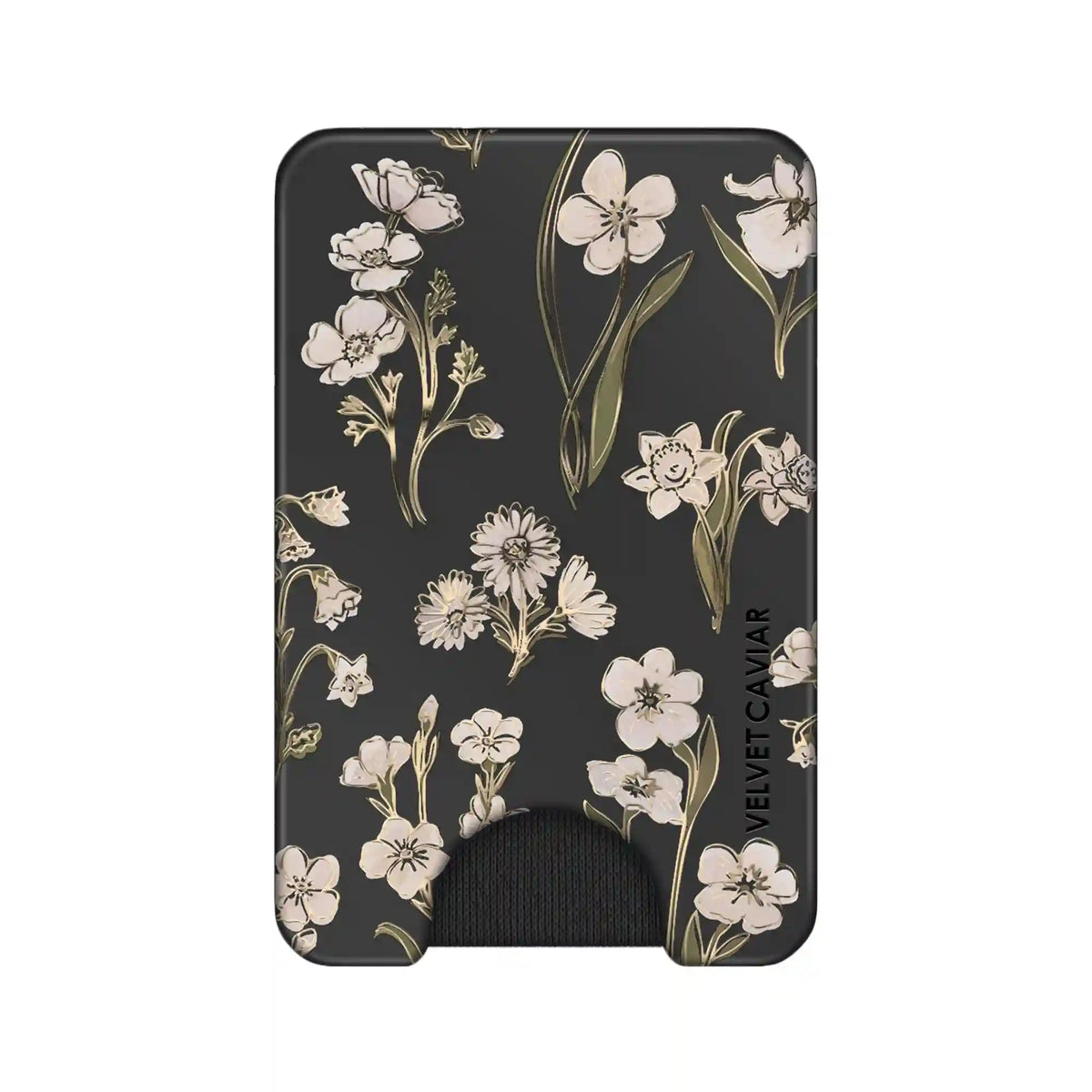 Nightbloom Gold Chrome Floral MagSafe Wallet