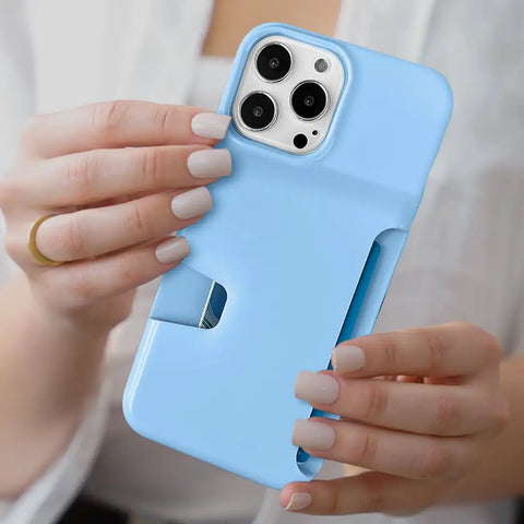 Light Blue iPhone Wallet Case