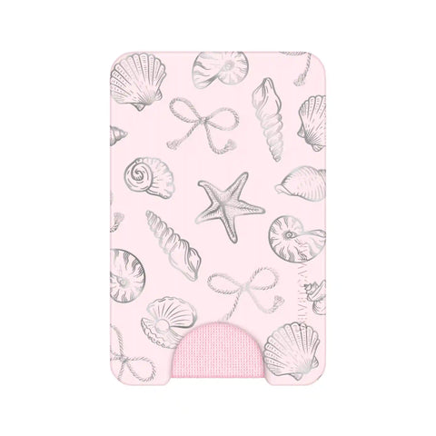 Pink Coastal Seashells MagSafe Wallet
