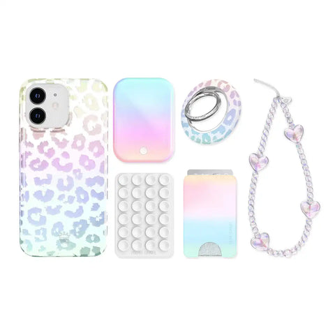 White Opal Leopard iPhone Bundle Set