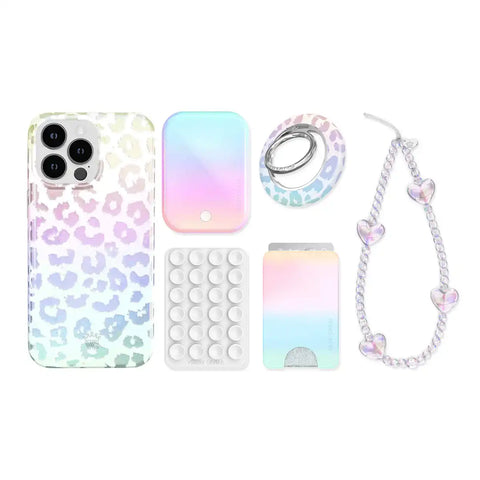 White Opal Leopard iPhone Bundle Set