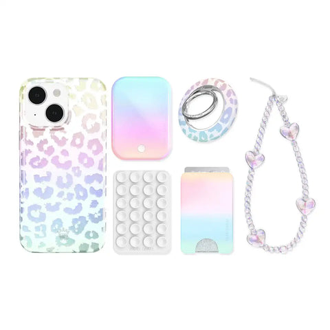 White Opal Leopard iPhone Bundle Set