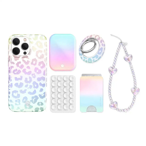 White Opal Leopard iPhone Bundle Set