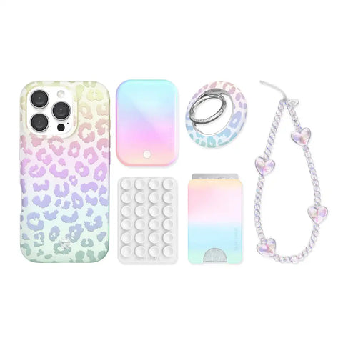 White Opal Leopard iPhone Bundle Set