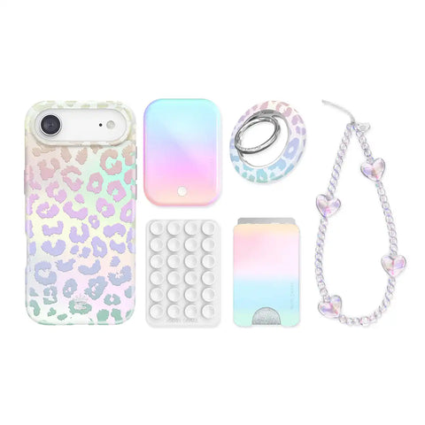 White Opal Leopard iPhone Bundle Set