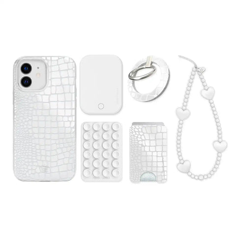 White Croc iPhone Bundle Set