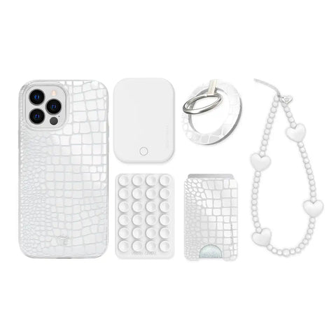 White Croc iPhone Bundle Set