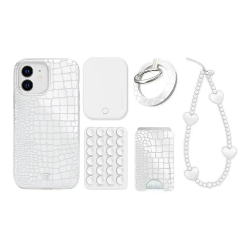 White Croc iPhone Bundle Set