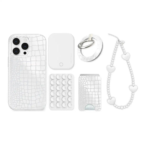 White Croc iPhone Bundle Set