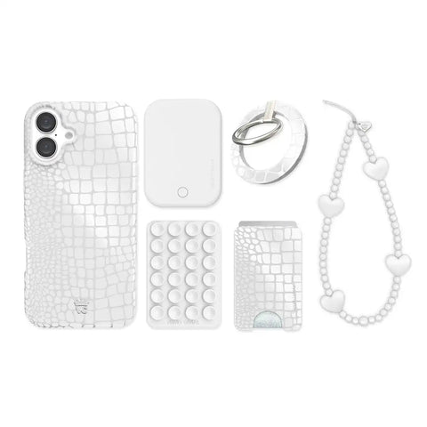 White Croc iPhone Bundle Set