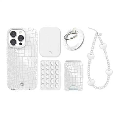 White Croc iPhone Bundle Set