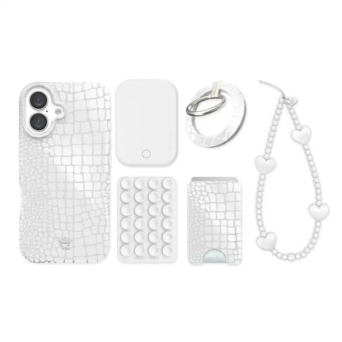 White Croc iPhone Bundle Set