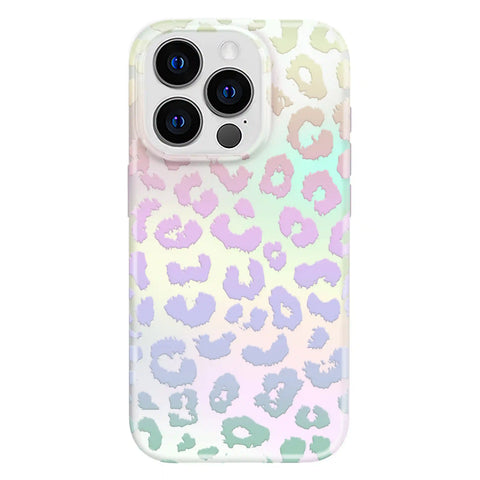 White Opal Leopard iPhone Case