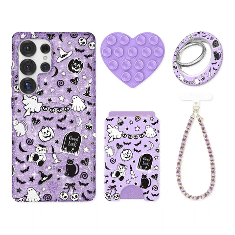 Witchy Lilac Glitter Samsung Bundle Set