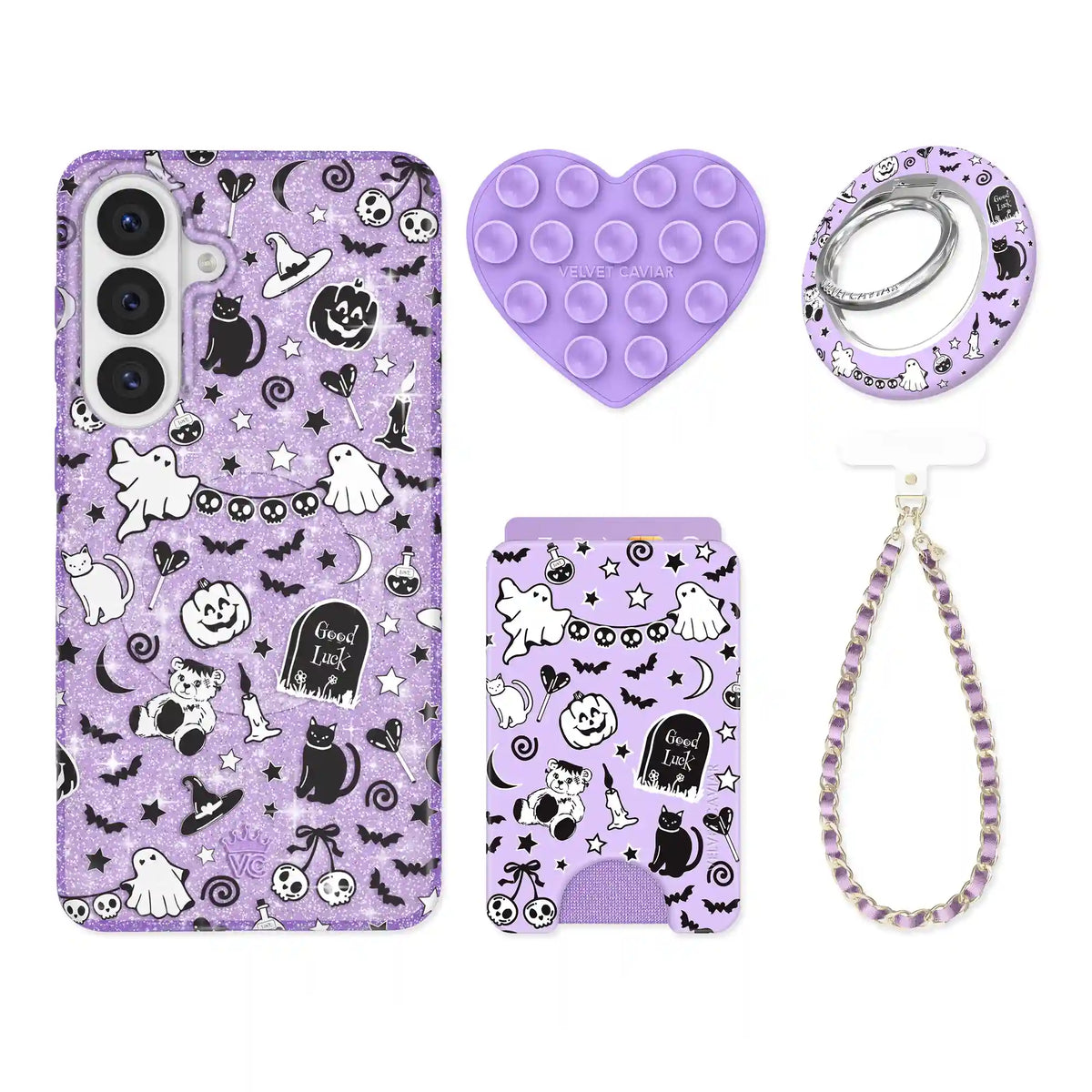 Witchy Lilac Glitter Samsung Bundle Set