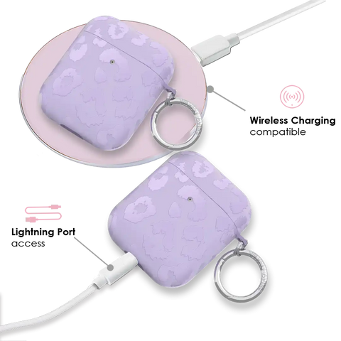 Lilac Leopard AirPod Case