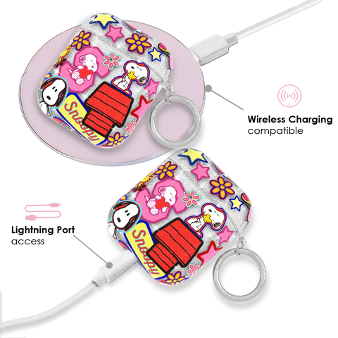 Snoopy Patchwork Glitter AirPod Case