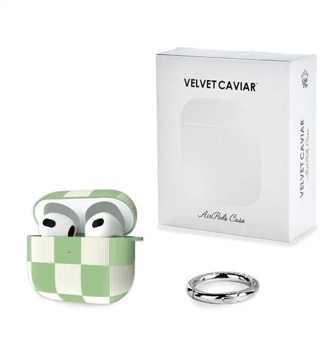 Pistachio Vibe Checkered AirPod Case