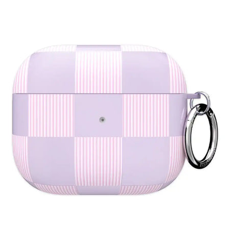 Lilac Vibe Checkered AirPod Case