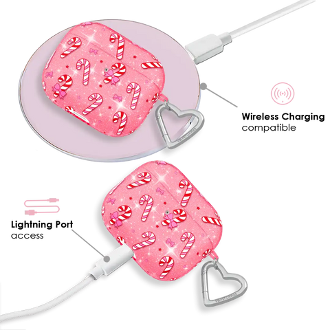 Pink Peppermint Princess AirPod Case