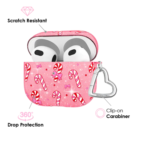 Pink Peppermint Princess AirPod Case