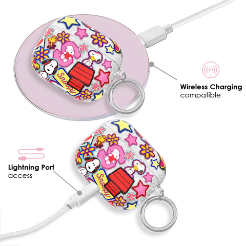 Snoopy Patchwork Glitter AirPod Case