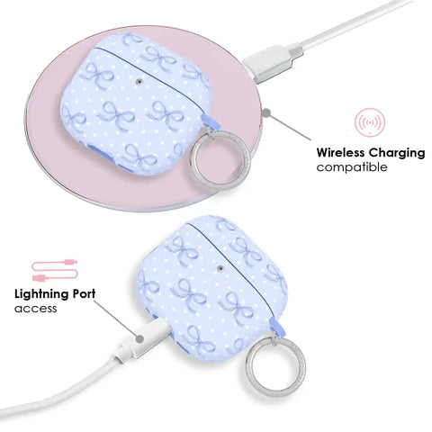 Lovely Blue Bows AirPod Case