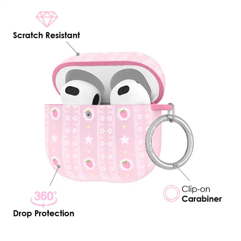 Strawberry Macaron AirPod Case