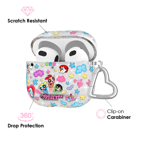 The Powerpuff Girls Girl Power Glitter AirPod Case