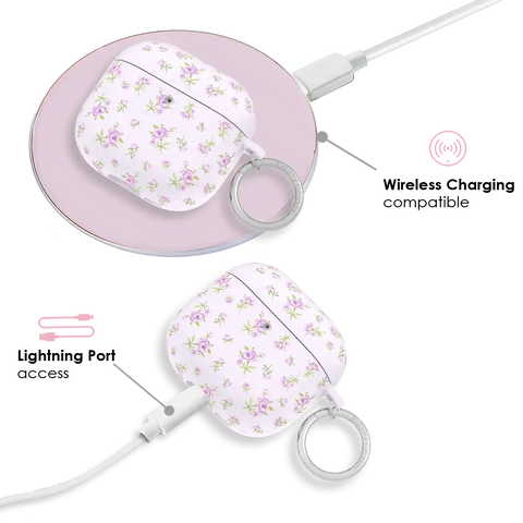 Dainty Lilac Floral AirPod Case
