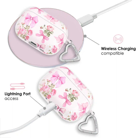 Posie Pink Bow AirPod Case