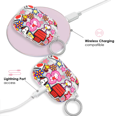 Snoopy Patchwork Glitter AirPod Case