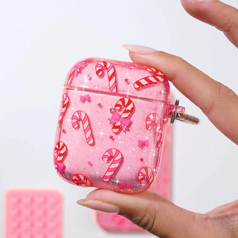 Pink Peppermint Princess AirPod Case