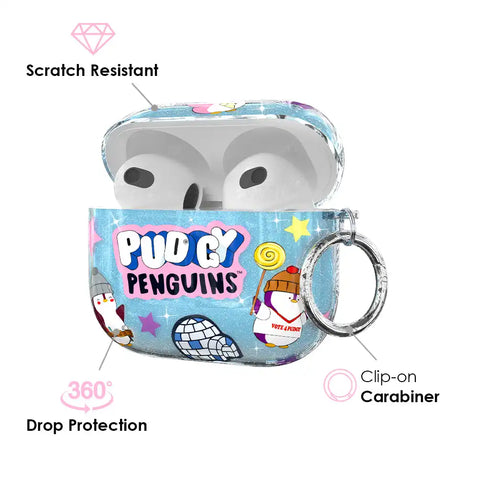 Pudgy Penguins Iceberg Glitter AirPod Case