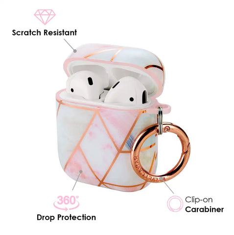 Geometric Marble Airpods Case