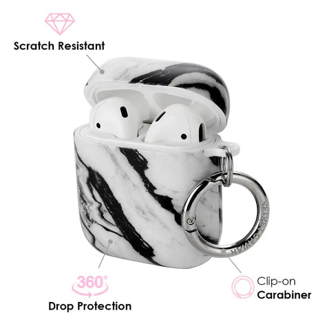 Panda Marble Airpods Case