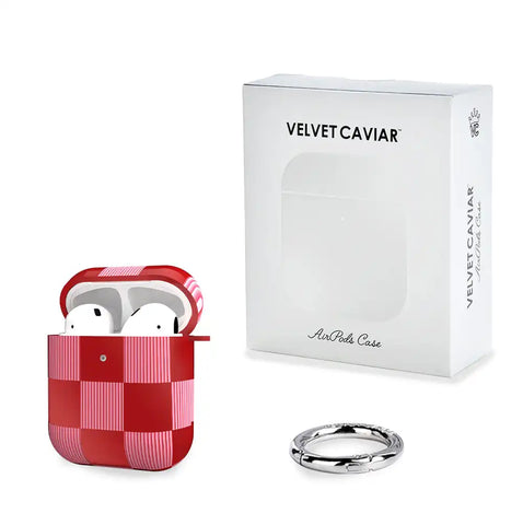 Rose Vibe Checkered AirPod Case