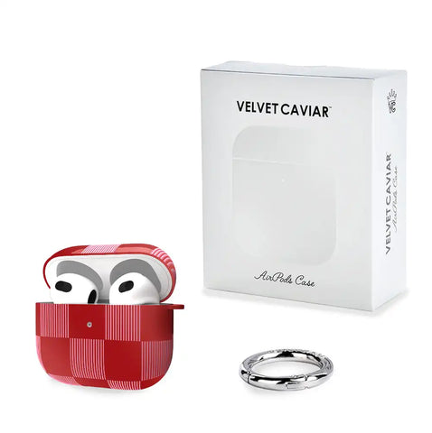 Rose Vibe Checkered AirPod Case